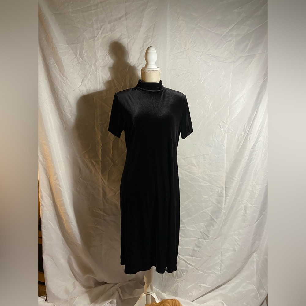Susan Graver Classic Black Midi Dress